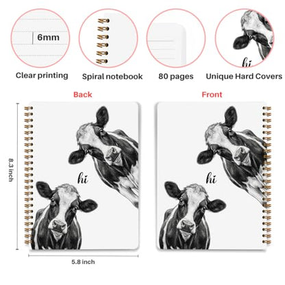 Cow Notebook Journal, Cow Gifts for Women Girls Friends Cow Lovers - color: Cute Cow Hi