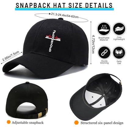 Baseball Cap Snapback Hats for Men Black Baseball Hat Cotton Trucker Dad Hat for Men - color: Cross Lightning