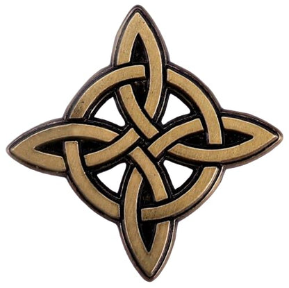 Celtic Knot Symbol Medieval Interlocking Pattern Star Welsh Gaelic Cornish Insular Art Christian Design 1.2" Enamel Pin Badge