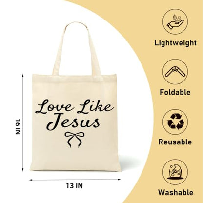 Christian Gifts for Women, Canvas Tote Bag, Faith Gifts for Women Girl Sister Inspirational Religious Gift Birthday - color: Jesus 919