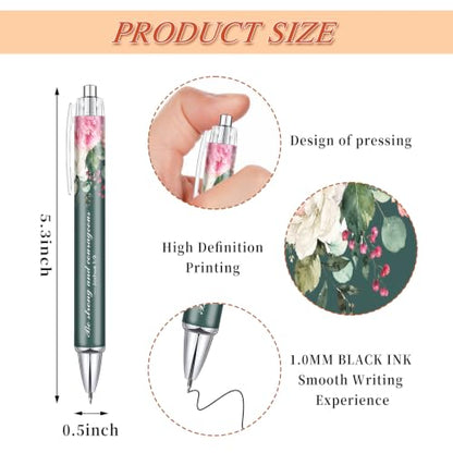 Inspirational Christian Gifts for Women, 6 Pack Floral Bible Verse Pens - color: blue05