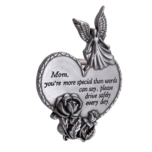 Wowser Mom Drive Safely Visor Clip, Heart and Angel Design,1-7/8 Inches