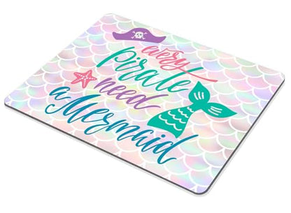 TSSOHU Every Salty Pirate Needs a Mermaid Inspirational Quote Mouse Pad for Office Computers&Laptop with Designs Printed, Non-Slip Rubber Base Mousepad Gaming Mouse Pads,9.5x7.9x0.12 Inch, WMJMP2438 - color: WMJ138