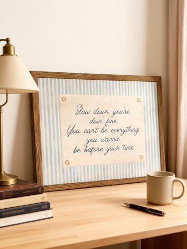 Slow Down You're Doing Fine Motivational Quote Framed Wall Art 12x16in - color: Slow Down You're Doing Fine, size: 16"L x 12"W