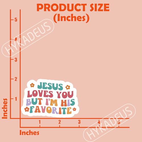 (3Pcs) Jesus Loves You but I'm His Favorite Sticker Jesus God Sticker Christian Religious Faith Stickers, Waterproof Vinyl Decals for Books Laptops Phones Tumblers Water Bottles, Size 3 x 2 Inch - color: Jesus Loves You But I'm His Favorite