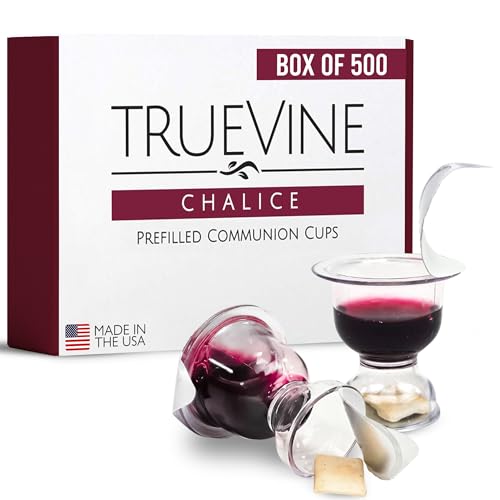 TrueVine Chalice Prefilled Communion Cups & Wafer Set (500 Count) - size: 500 Count (Pack of 1)