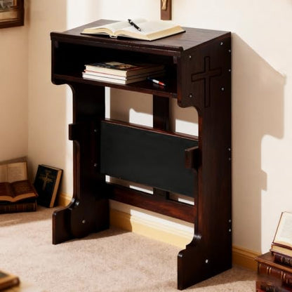 lukar Folding Prayer Kneeler, Wood Kneelers for Praying with Storage Drawer