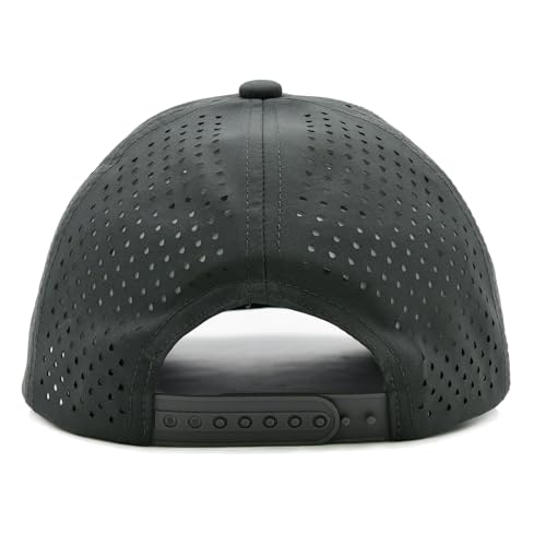 Christian Cross Hat for Men, Quick Dry Baseball Cap, Faith Gift Hats - color: Dark Grey
