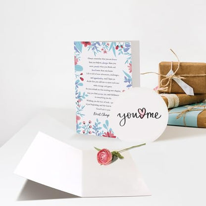 New Chapter Card for Men Women, Floral Good Luck in Your Next Chapter Card, Coworker Leaving Cards Gifts, New Home Congratulations Cards, New Beginning Gifts - color: New Chapter