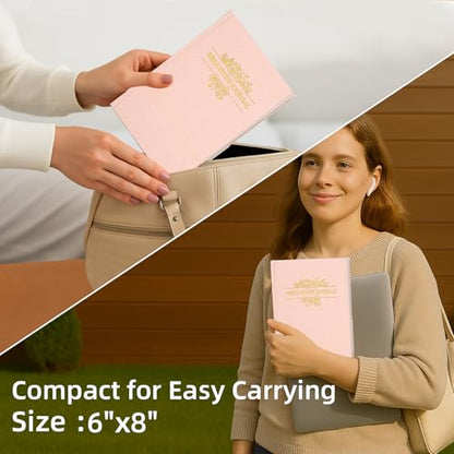 XKDOUS Linen 8.6" Bible Study Journal, Bible Notebook for Women, Pink - color: Linen Pink