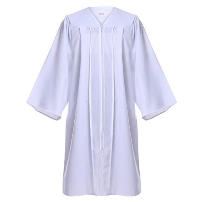 Newrara White Matte Choir Robes - 2 Pack for Baptism & Graduation - size: 54
