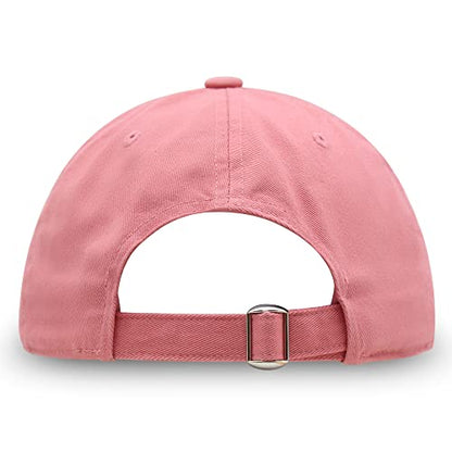 JPAK Jesus Fish Symbol Premium Dad Hat Embroidered Cotton Baseball Cap Symbol of Christianity - color: Coral Silk