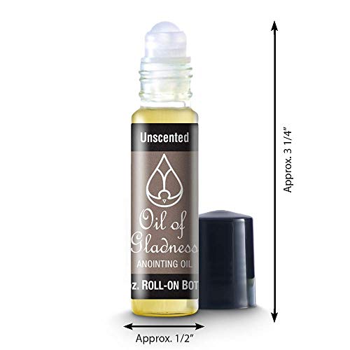 Oil of Gladness Unscented Anointing Oil - Oil for Daily Prayer, Ceremonies, and Blessings - 1/3 oz Roll-On - size: 1/3 Ounce Roll-On