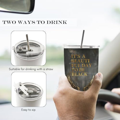 Inspirational Black Women Gifts 20oz Travel Coffee Mug Tumbler - color: black3