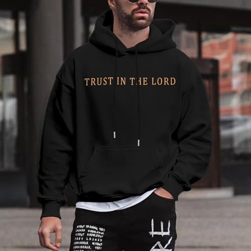 Christian Hoodies for Men Religious Faith Jesus Hoodie - color: Black02, size: X-Large