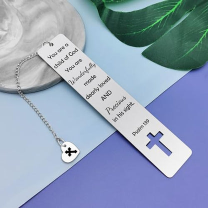 Baptism Gifts for Girl Boys Bookmarks Catholic Christening Gift First Communion Gifts for Girl Boy Inspirational Confirmation Bookmarks Christian Bookmark for Teens Kids Baby Shower Party Gift - color: Bible Verse Metal Bookmark 07