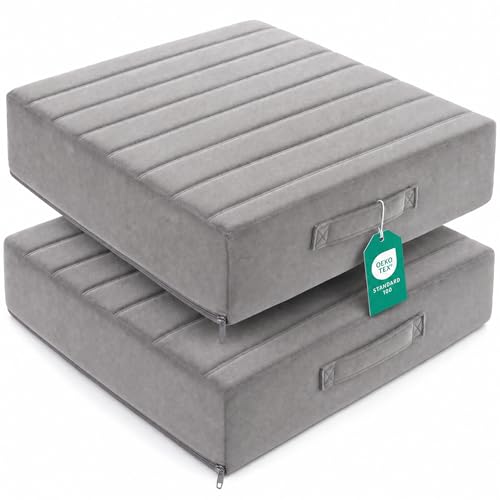 Codi Couch Cushion Replacements 2 Pack, 5 Inch High-Density Foam, 24 Inch - color: Grey, size: 24 Inch (Pack of 2)