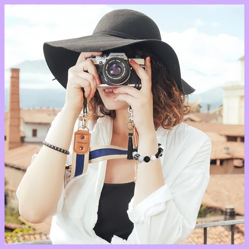 SHINYHARBOR Silicone Beaded Wristlet Keychain Bracelet,Key Wrist Keychains for Women Mom Teachers Best Friend - color: Cross-black&white