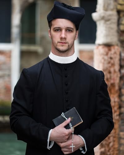 3 Pcs Unisex Priest Clergy Collar Costume Collar Stays - size: 7.87 Inch