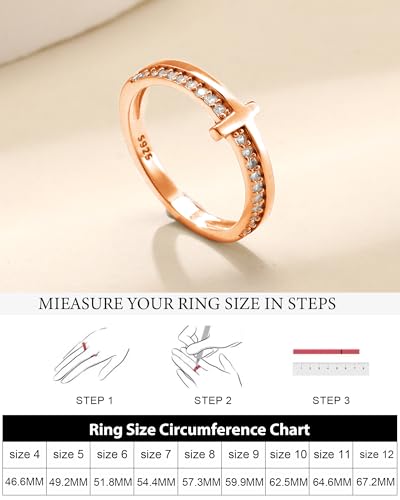 SUYACS 14K Gold Plated Cross Pray Rings for Women Daughter - color: Rose Gold, size: 6