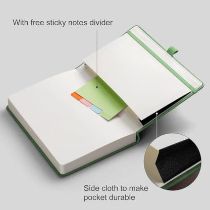 AHGXG Lined Journal Notebook, 320 Numbered Pages, A5 (5.75'' X 8.38'') - color: Light Green, size: A5