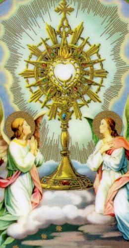 Invocations to The Blessed Sacrament - Laminated holy card - Pack of 25