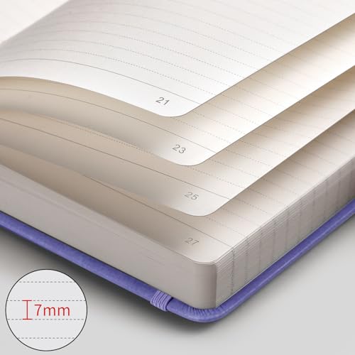 AHGXG Lined Journal Notebook, 320 Numbered Pages, A5 (5.75'' X 8.38'') - color: Purple, size: A5