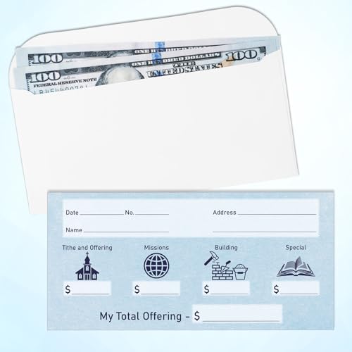 Eaasty 200 Pcs Church Offering Envelopes Bill Size Donation,Fresh Style - style: Fresh Style