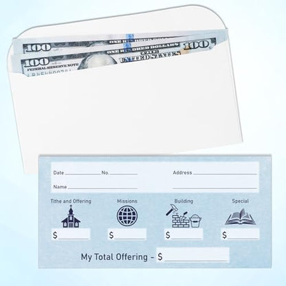 Eaasty 200 Pcs Church Offering Envelopes Bill Size Donation,Fresh Style - style: Fresh Style