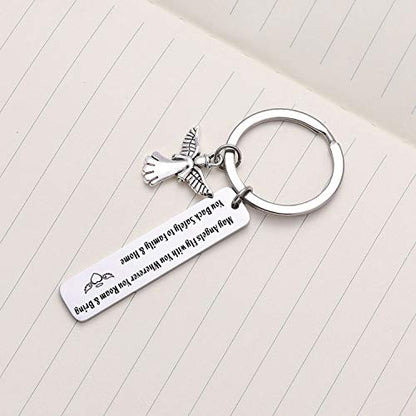 Keytells New Driver Gifts Keychain, Travel Keychain For Pilot, Flight Attendant Gifts