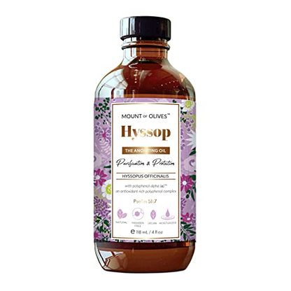 Mount of Olives - The Anointing Oil (Hyssop - The Anointing Oil, 118 mL / 4 fl oz) With Cosmeceuticals Derived from Biblical Botanicals - size: 4 Fl Oz (Pack of 1)