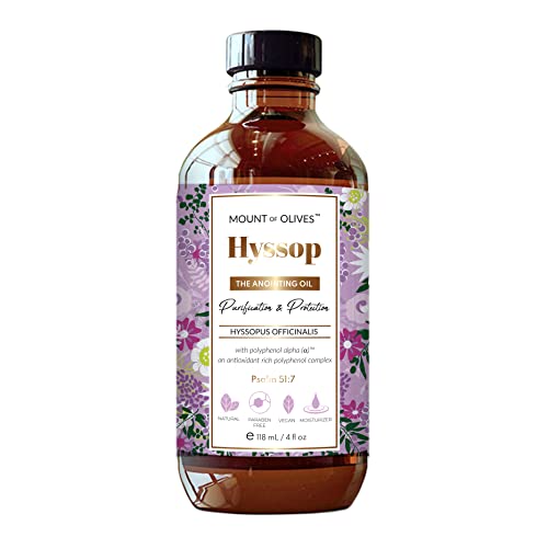 Mount of Olives - The Anointing Oil (Hyssop - The Anointing Oil, 118 mL / 4 fl oz) With Cosmeceuticals Derived from Biblical Botanicals - size: 4 Fl Oz (Pack of 1)