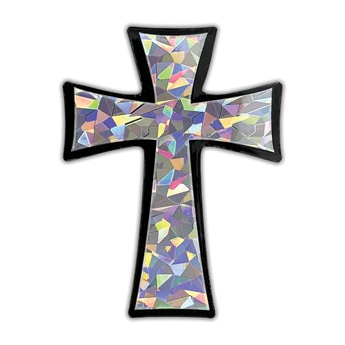 Elektroplate Christian Tapered Cross Reflective Car Decal 3.25" - color: Tapered Reflective
