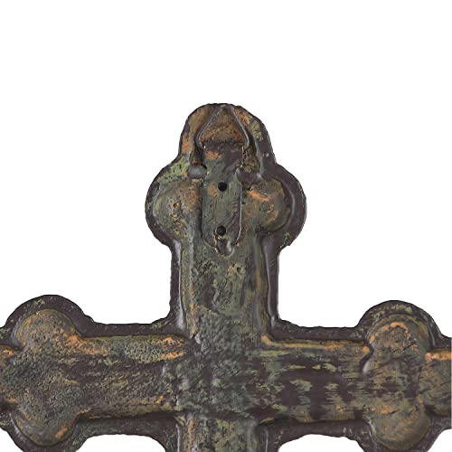 Retrome 8.5" H Cast Iron Wall Cross Home Decor, Green……