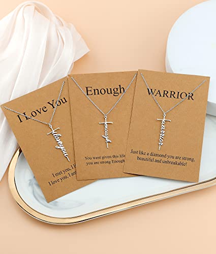 Lcherry Faith Cross Pendant Necklace for Women Religious Christian Jewelry Birthday Christmas Gifts for Women - style: 38-Warrior