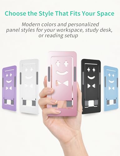 Aoviho Foldable Cell Phone Stand for Desk, Portable Phone Holder,Pink - color: Pink