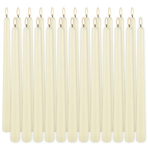 Ivory Taper Candle,24PACK Unscented 10 Inch Taper Candles - color: Ivory, size: 24Pack
