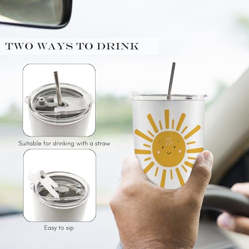 You Are My Sunshine 20oz Travel Coffee Mug Tumbler, Kids Teen Gifts Tumbler, You Are My Sunshine Inspirational Gifts for Women Men, Cute Sun Water Stainless Steel Tumbler with Lid and Straw - color: mysunshine