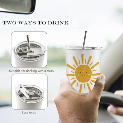 You Are My Sunshine 20oz Travel Coffee Mug Tumbler, Kids Teen Gifts Tumbler, You Are My Sunshine Inspirational Gifts for Women Men, Cute Sun Water Stainless Steel Tumbler with Lid and Straw - color: mysunshine