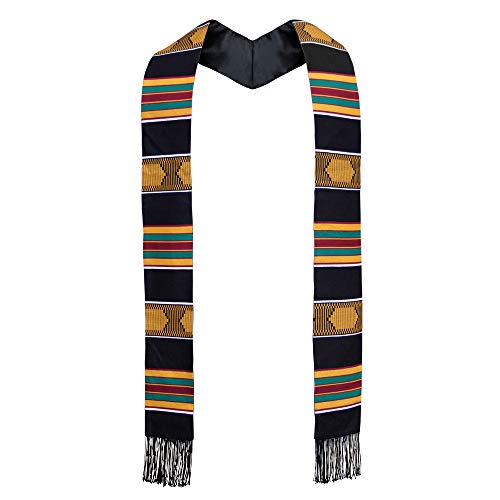 Endea Graduation Premium Adult Kente Stole - Sash with Tassel Ends Unisex