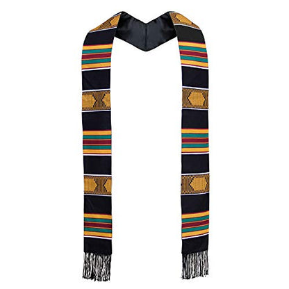 Endea Graduation Premium Adult Kente Stole - Sash with Tassel Ends Unisex