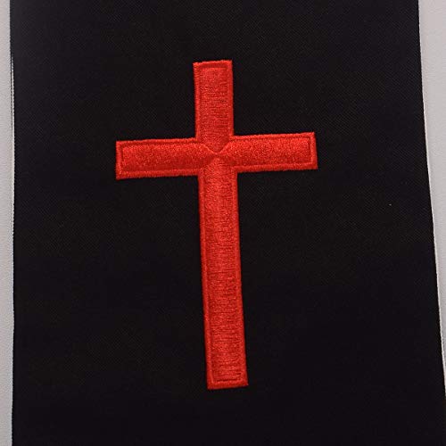 BLESSUME Church Clergy Pastor Reversible Stole - color: White and Black 1