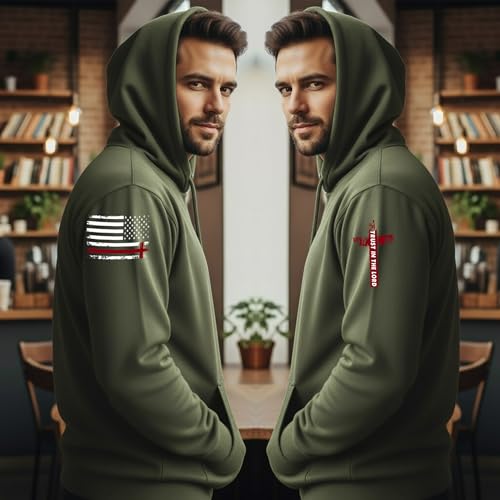 Custom Christian Hoodies for Men Women Faith Cross Jesus Hoodie Bible Religious Gifts Personalized Christmas - color: Military Green, size: 3X-Large