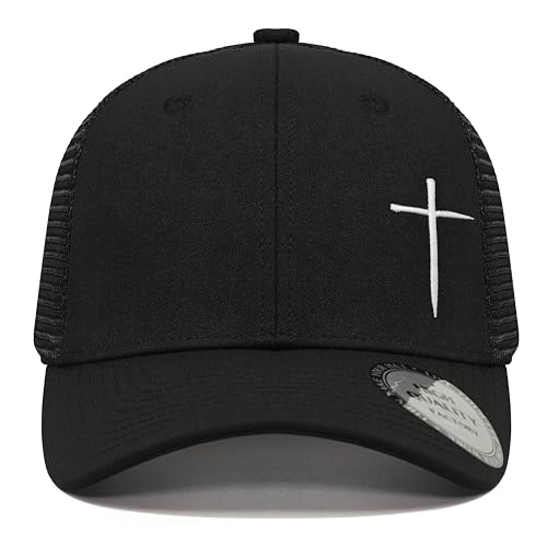 Christian Hats for Men Women,Jesus Cross Hat Christian Religious Gifts for Birthday/Christmas - color: 11.black 02