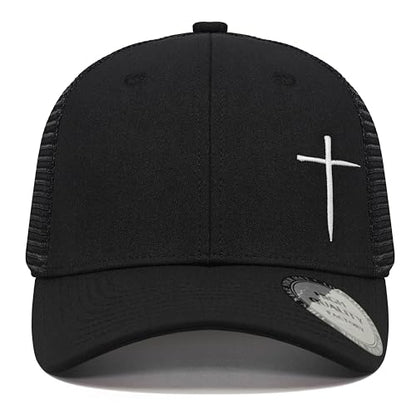 Christian Hats for Men Women,Jesus Cross Hat Christian Religious Gifts for Birthday/Christmas - color: 11.black 02