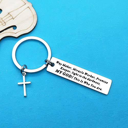 Xiahuyu Christian Keychain - Bible Verse Baptism & Communion Gift - Inspirational Religious Gifts for Women & Men - color: Christian-8