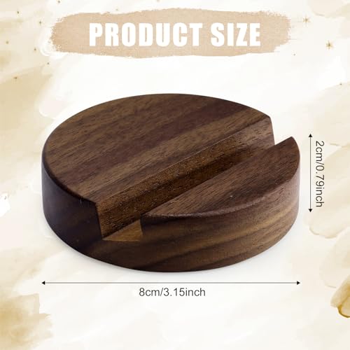 Gosknor Wood Phone Stand, Single Slot Round Phone Holder Portable Mobile