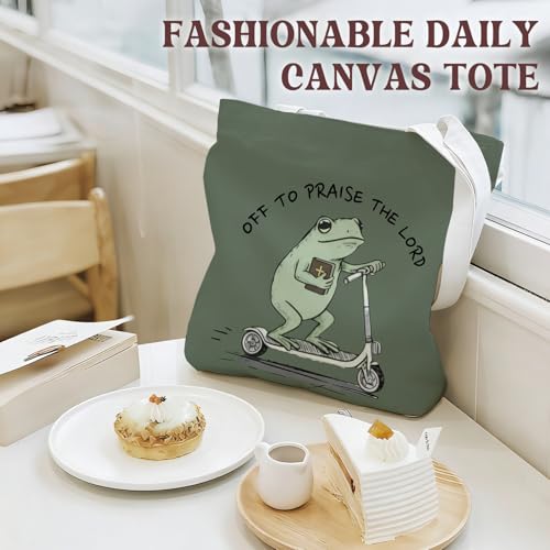 Bible Tote Bags Cute Christian Preppy Canvas Tote Bag Christian Gifts for Women Reusable Shopping Bags(Parent) - color: Christ-8
