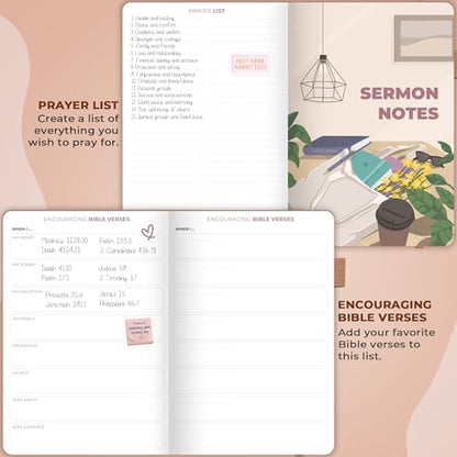 Clever Fox Bible Study Journal, Guide, Supplies for Women A5 Terracotta - color: Dark Terracotta, size: A5 (5.8'' x 8.3'')
