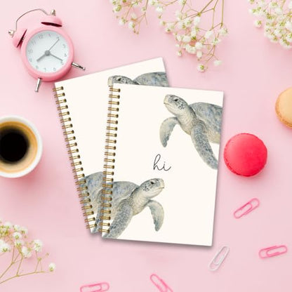 Cute Animal Sea Turtle Spiral Journal Notebook Gift for Women Girls - color: SeaTurtle